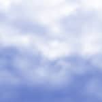 Ilustración de cielo con nubes desde un lienzo en blanco